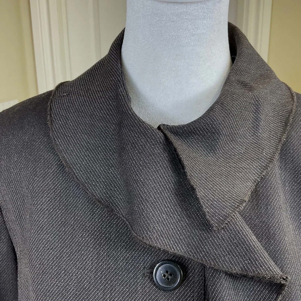 Doncaster Blazer Wool Brown Tweed Ruffle (6)